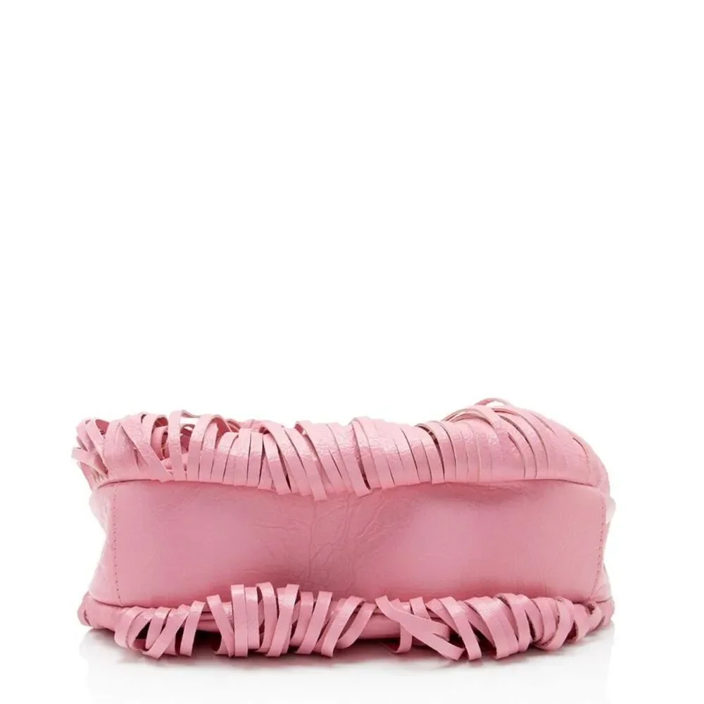Balenciaga Arena Lambskin Fringe Le Cagole XS Shoulder Bag